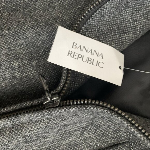 Banana Republic Men’s Jacket Wool Blend Black Gray Zip Pockets Lined Size Large - Picture 10 of 11